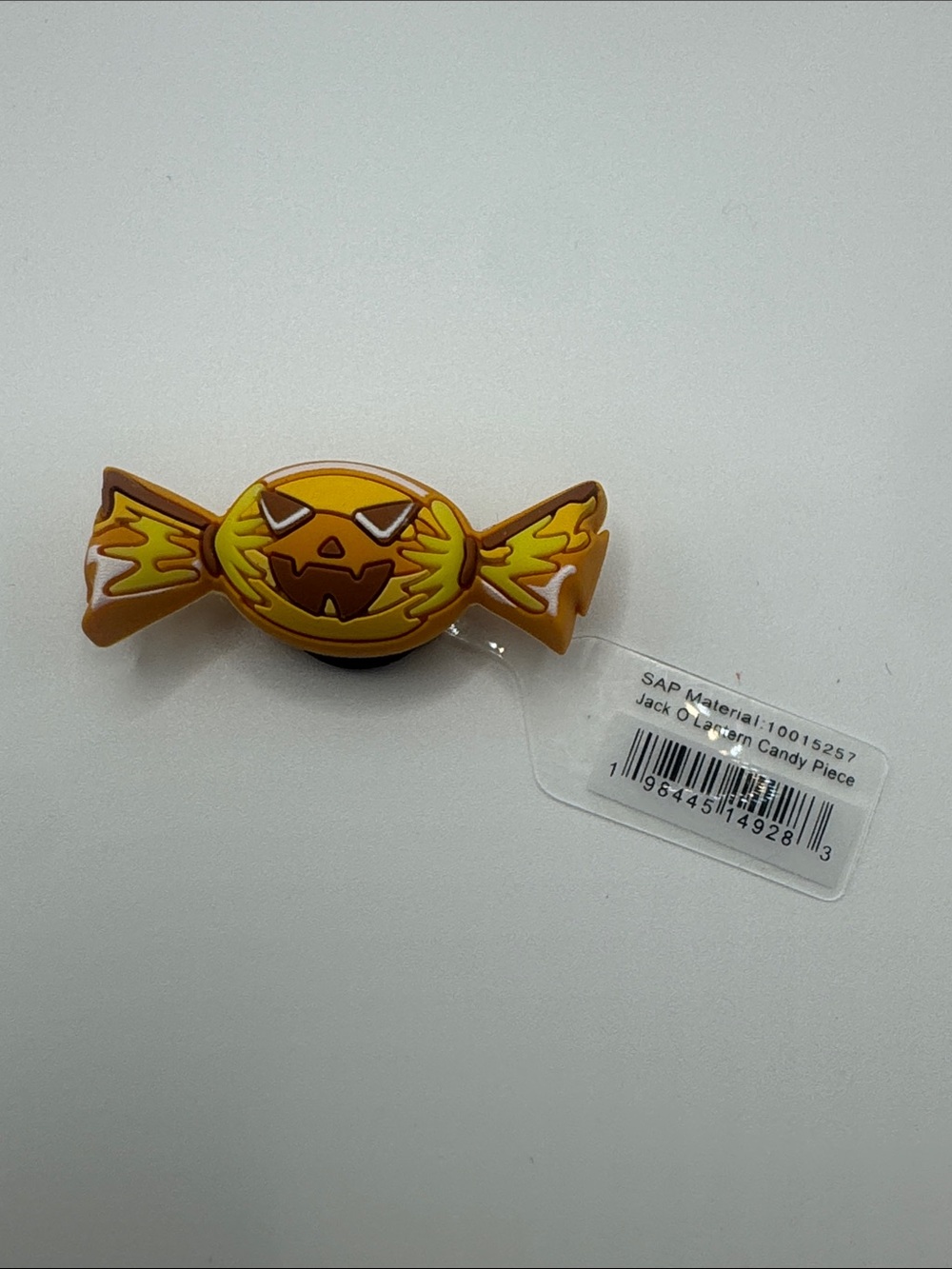 NWT CROCS Jack O' Lantern Candy Piece Jibbitz Shoe Charm - Yellow
